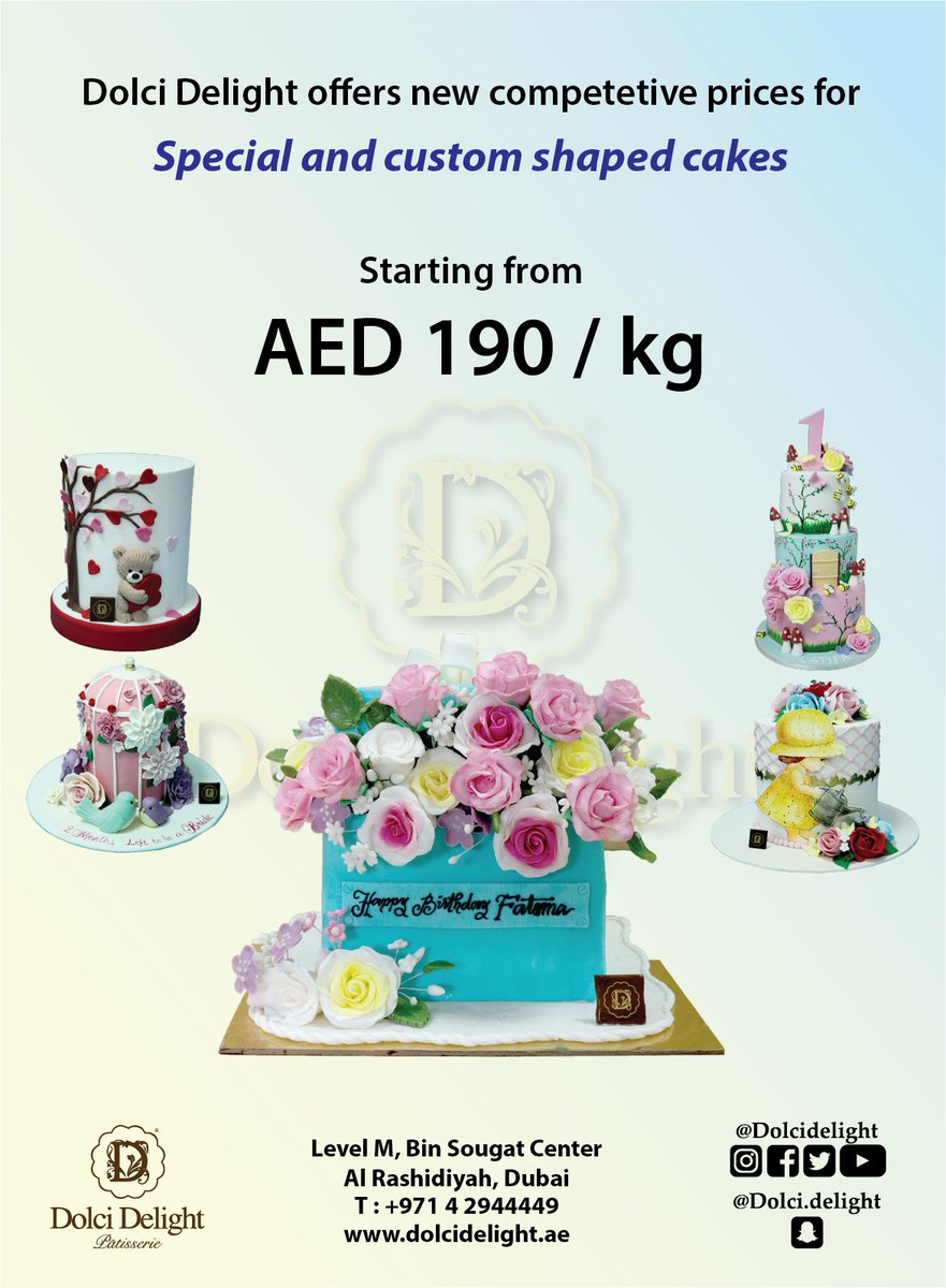 dolcidelight's tweet photo. Special reduced prices for 3d cakes / custom shaped cakes at Dolci Delight
#discount #mango_cake #dessert #cake #chocolate #coffee #vanilla #3d_cake #Vanilla #Saffron #gift #flavor #celebration #sweet #happiness #dolci_delight #Dubai #dxb #uae https://t.co/uqqu9nUzji