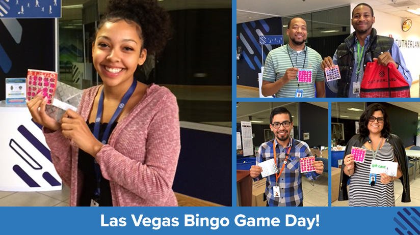 SutherlandHires's tweet photo. Work. Play. Enjoy Life! Check out our #SutherlandStrong Las Vegas team playing a game of Bingo! #SutherlandLife #WeAreSutherland #Joinus https://t.co/Dc4gPjDQRH