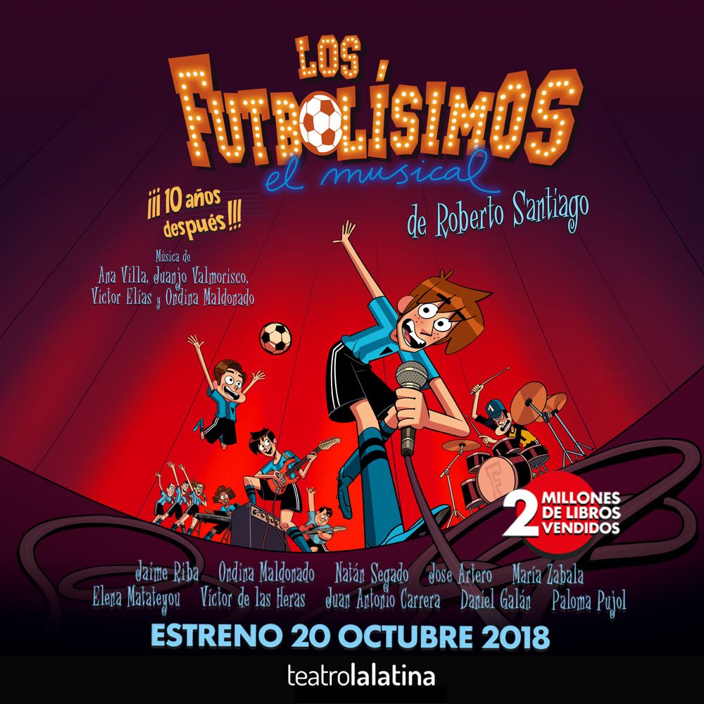 Futbolisimos_'s tweet photo. 🔊 CONCURSO🔊 

¿Quieres ganar una entrada doble para ver #LosFutbolísimosMusical y un libro firmado por su autor @Robrto_santiago? ¡Entérate de cómo en nuestra página de Facebook! https://t.co/kwmnoizqpq #Concurso #LosFutbolísimos https://t.co/rk4ubFPIyF