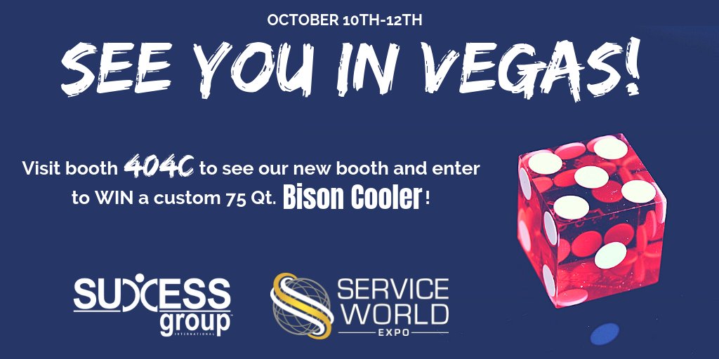 Who's attending the <a href="/ServiceWorldXpo/">Service World Expo©</a> next week in #Vegas? WE ARE! Make sure to stop by and say hello! Booth 404c. Register to win a custon, 75 Qt. <a href="/BisonCoolers/">Bison Coolers</a>!  🎲 🎲 🎲  #HVAC #YourSGI #businessinsights #bestpractices #vegasbaby