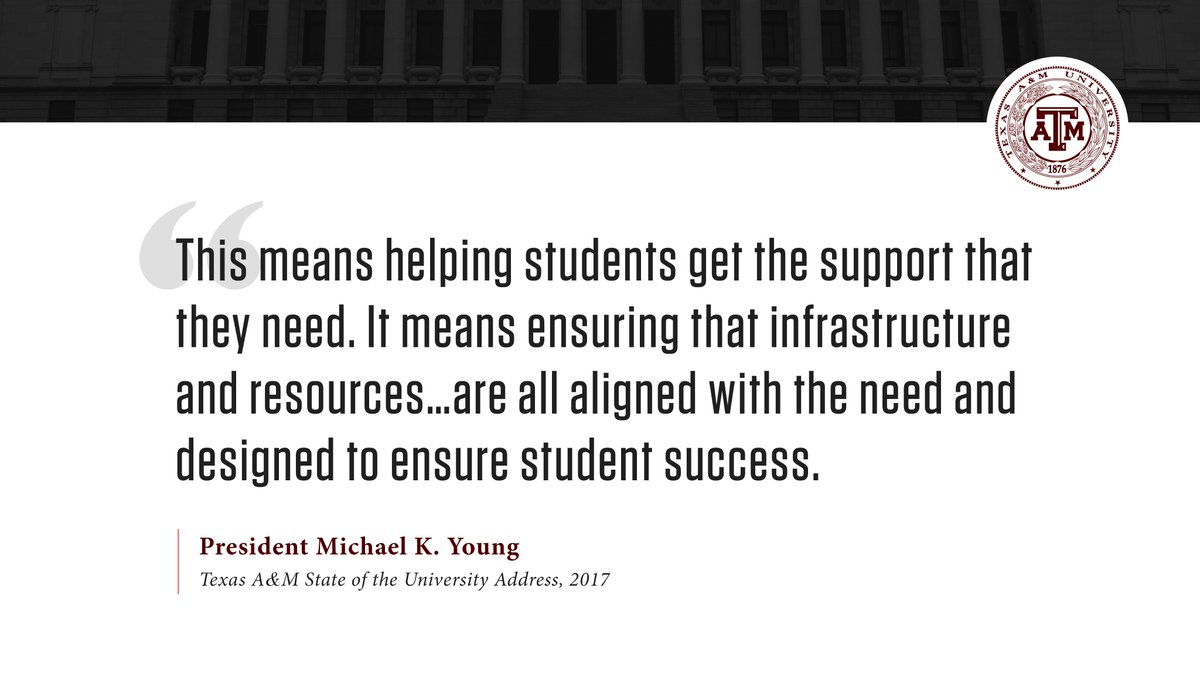 This means helping students get the support that they need. It means ensuring that infrastructure and resources…are all aligned with the need and designed to ensure student success.
