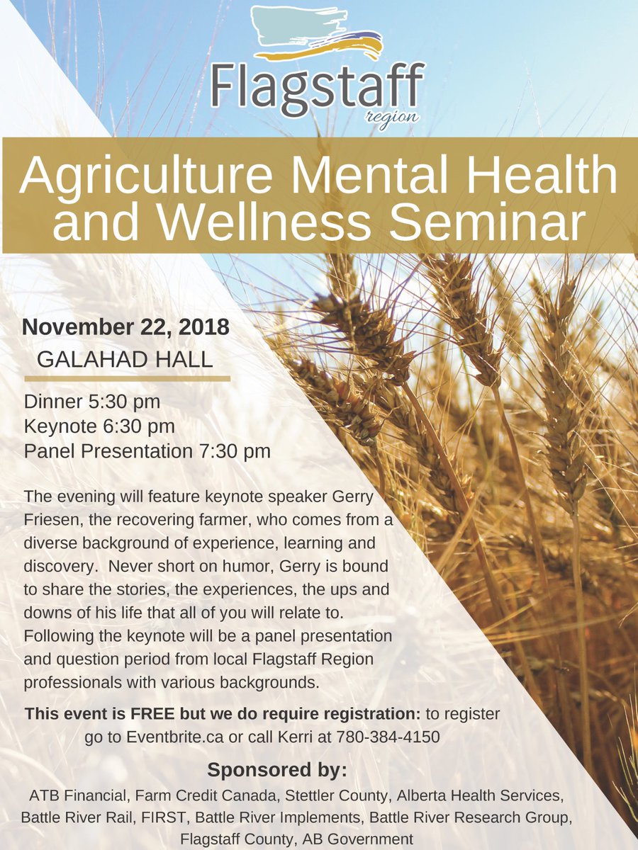 BRRG_Ag's tweet image. We are excited to be a part of this event that is very important to our farming community! It is a FREE event but register so they have numbers for supper! @FlagstaffCounty @StettlerCounty @BRILTD @Albertahealthservice @BattleRiverRail @YourAlberta @FCCagriculture @atbfinancial