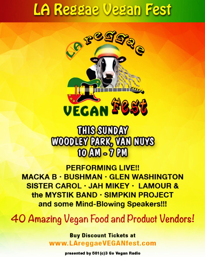 Join Us for a Reggae Music, Vegan Food Celebration SUN OCT 7
at #WoodleyPark We have a stellar line up of reggae artists, speakers, vegan restaurants &amp; vendors! Fun for the whole family! Kids under 12 Free! Come out &amp; enjoy a day of music &amp; food in the sun lareggaeveganfest.com