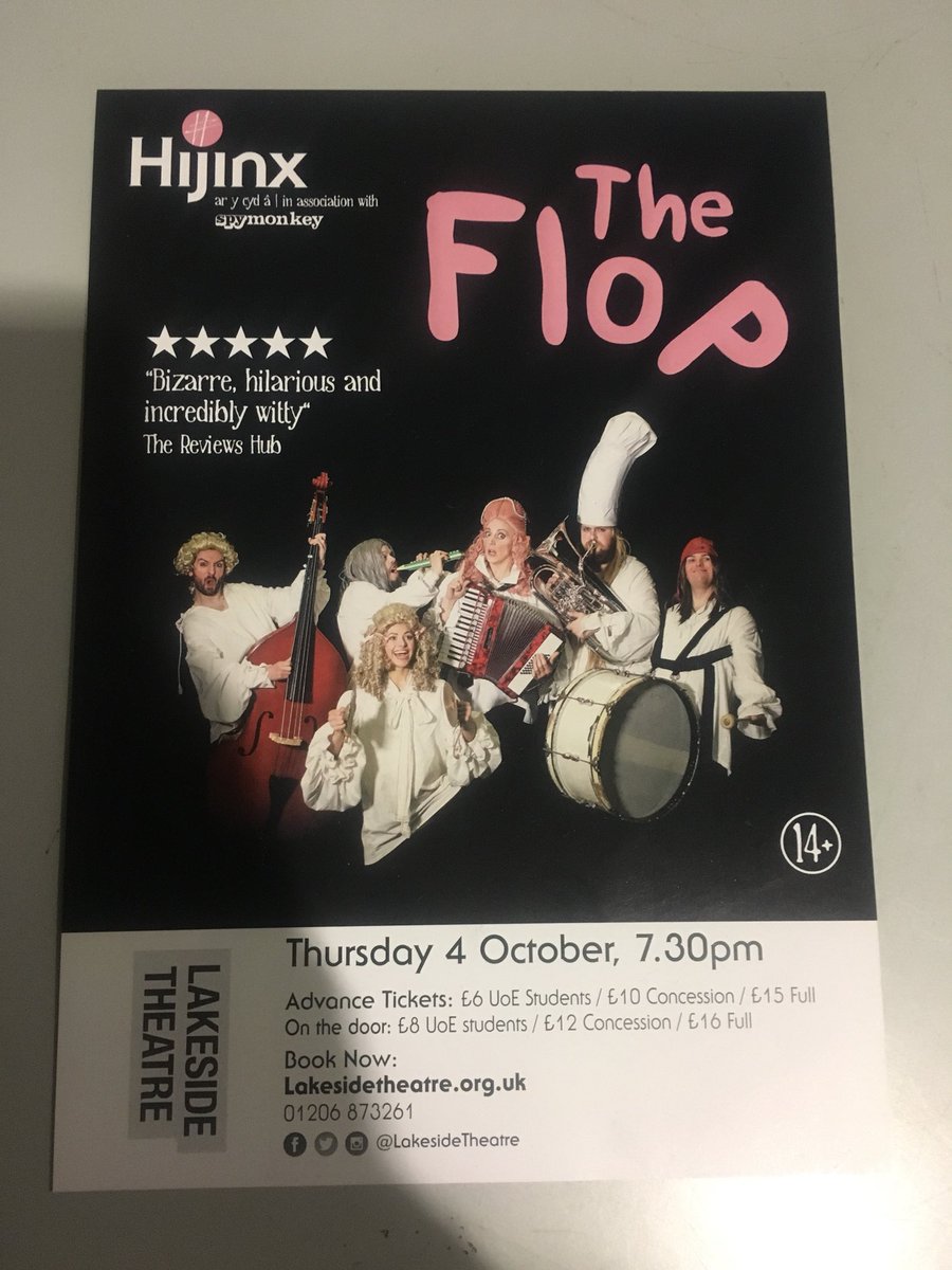 genineuk's tweet photo. Fabulous @HijinxTheatre at my fav place in the world @LakesideTheatre. Very funny silly smut, catch it if you can #theflop 🍆 it’s exactly what it sounds like... Dreamy to briefly squeeze @jessmabeljones too 😘 https://t.co/UyB7g9Wtnd