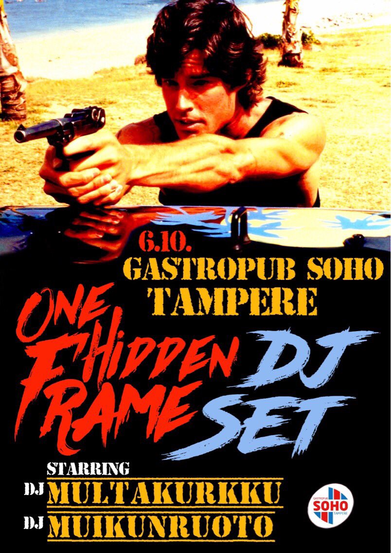GastropubSoho's tweet photo. Lauantaina 6.10. #OneHiddenFrame #DJset
#SkatePunk & other #ProperMusic https://t.co/v0RyAsnOrh