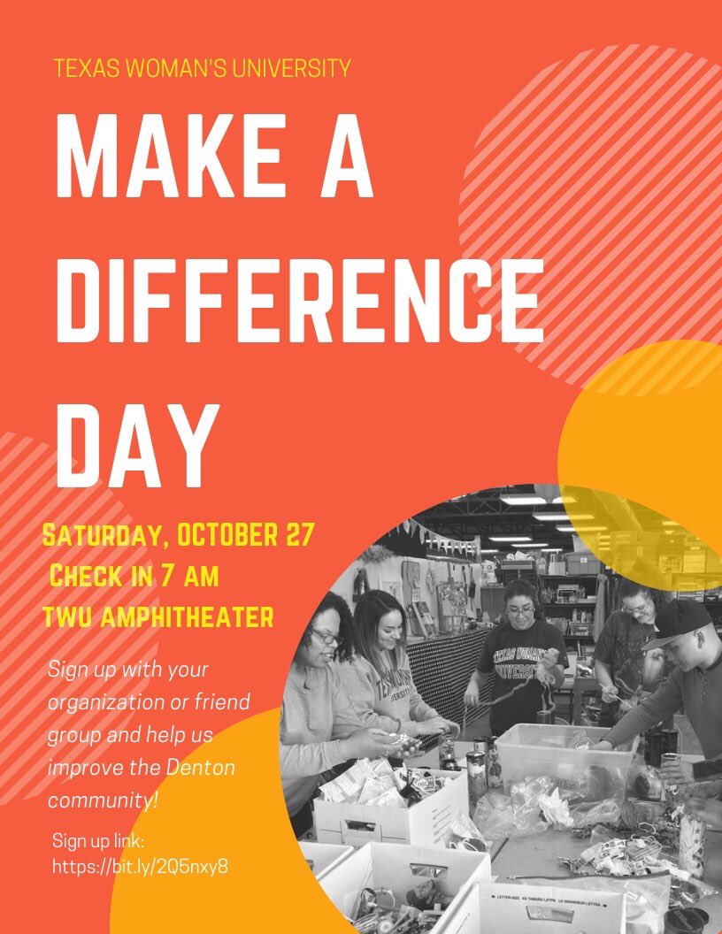 Register for Make a Difference Day. Grab a friend or a team and register right now before it’s too late!!