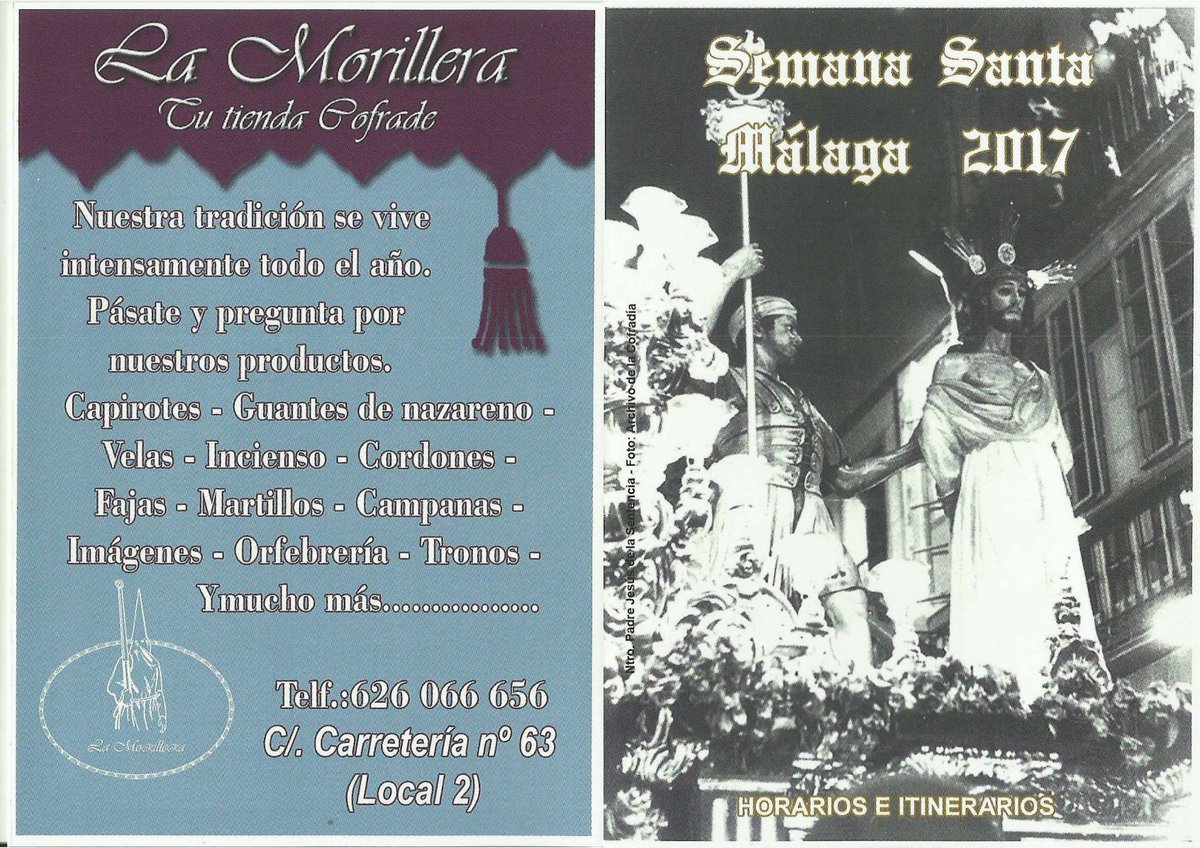 ACISSMA's tweet photo. 6ª Entrega| y última, 11 han sido finalmente las portadas que constan en el catálogo de la asociación de la hermandad de la @lasentencia en 2017 #CofradíasMLG #ItSentencia2017 Ahora os hacemos una pregunta, ¿En qué año se realizó la foto de este itinerario aproximadamente? https://t.co/LQ2i3MVa1a