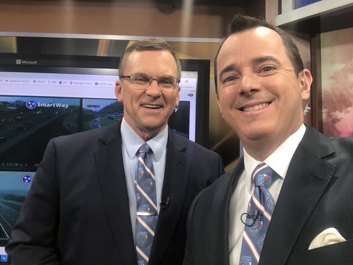 lucky13wxman's tweet photo. .@WATEBoWilliams and I are wearing our @honorvets ties today in honor of our #OperationHonorGuard Day of Giving. Every penny raised goes to our local Honor Guards so they can continue to give our fallen heroes a proper funeral. You can donate at https://t.co/cSIA0V1Sdp https://t.co/KwWmiSJWaJ