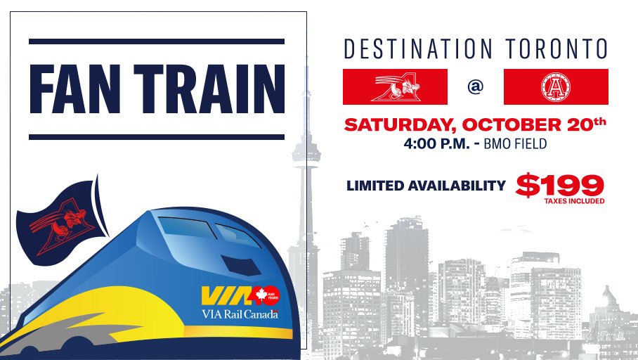 MTLAlouettes's tweet photo. Guess who will be taking the #FanTrain? 🚄 No other than @JManziel2 and @AlsLBJ58! Book your seats now to get a chance to meet them on your way back from Toronto. 💁♂️ Spots are limited. https://t.co/BgLhTIv3BQ #AlsMTL #ToujoursGame #JohnnyManziel https://t.co/DzmPFn5hAz