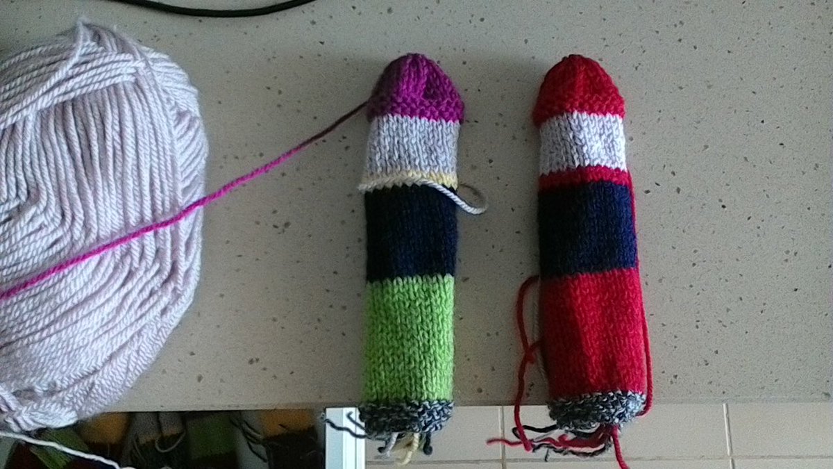 WaringDavid's tweet photo. Mums just come back from Tenerife. Been knitting these ‘dolls’ for the children of Africa to play with. Fucks sake https://t.co/znfJFfF2w5
