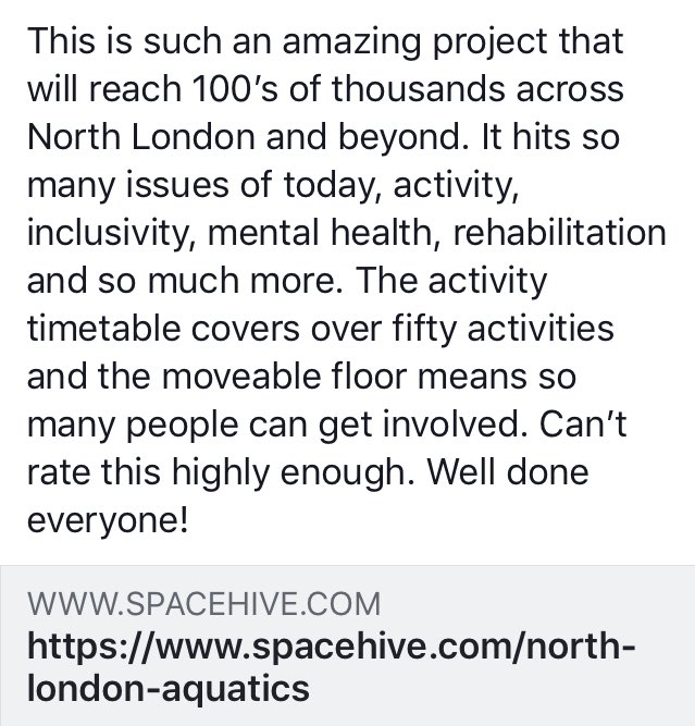 Save_Diving_Ldn's tweet photo. Loving this comment on our #Crowdfundldn page 👌🏽 #llinkinbio 📲🤞🏼💦🗣 https://t.co/LizDDYdCMJ