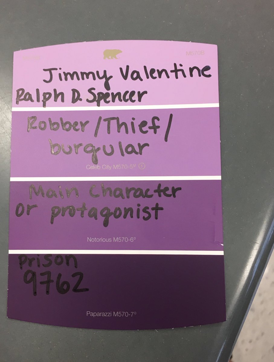 emoryhenderson2's tweet photo. Synonyms on paint chips! Different words with same intended meaning for essay. https://t.co/YD5L5N2unA