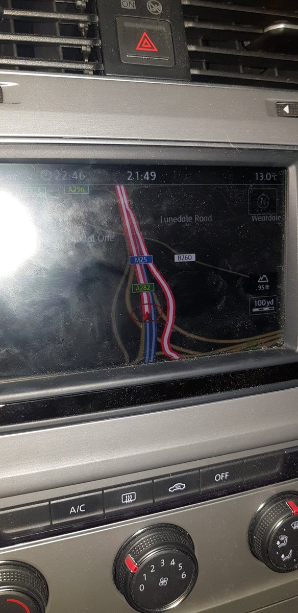 robfinch82's tweet photo. @VWGroup @Sneakey42 @olddogpaddler sat nav says qe2 tunnel shut ! But wants me to go through "shut tunnel" back over bridge take the ignored directions 
#satnavoncrack https://t.co/RBtc9P13xK