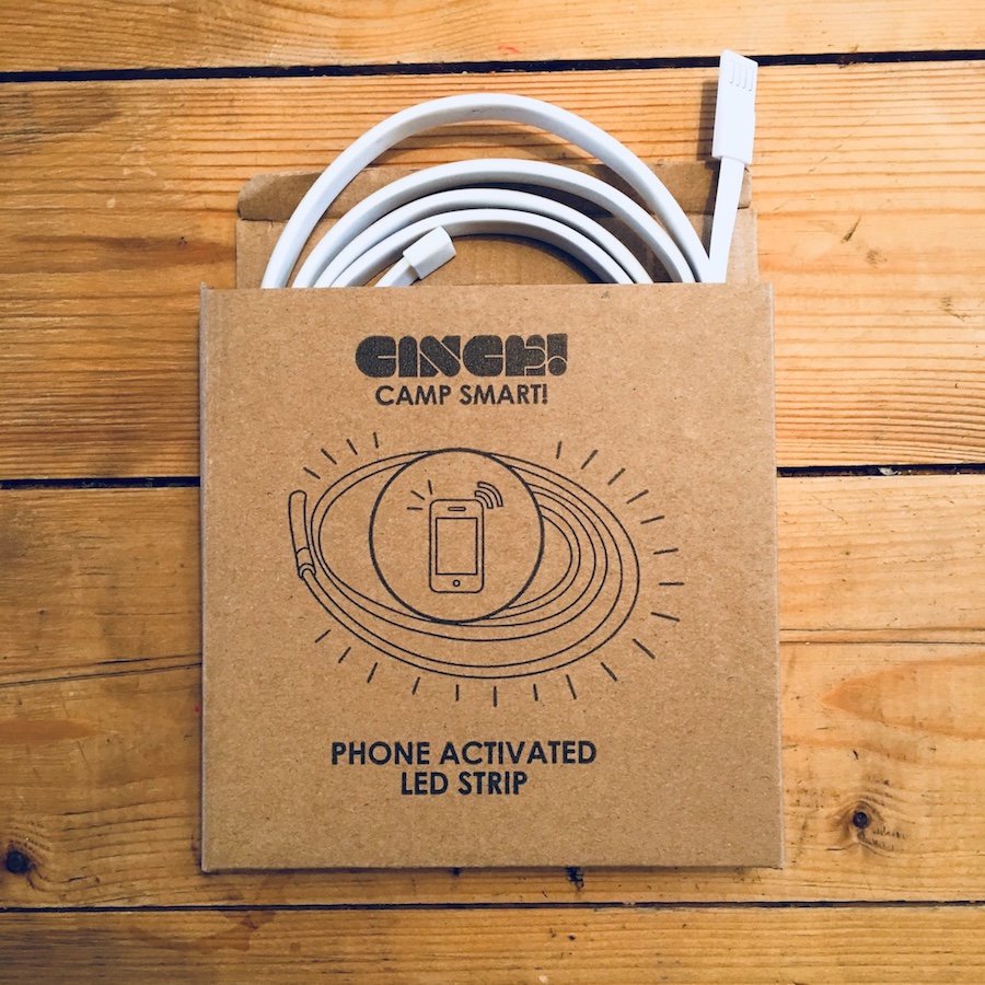 Set the mood in your tent to disco, star scape, romance or Stanley Kubrick's 2001: Space Odyssey, with the phone controlled LED strip 👨‍🚀💡