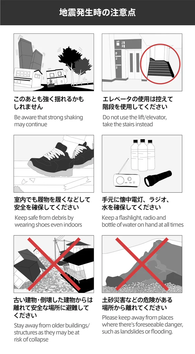 地震などの災害発生時の注意点まとめ！余裕のある時に準備等しておこう！