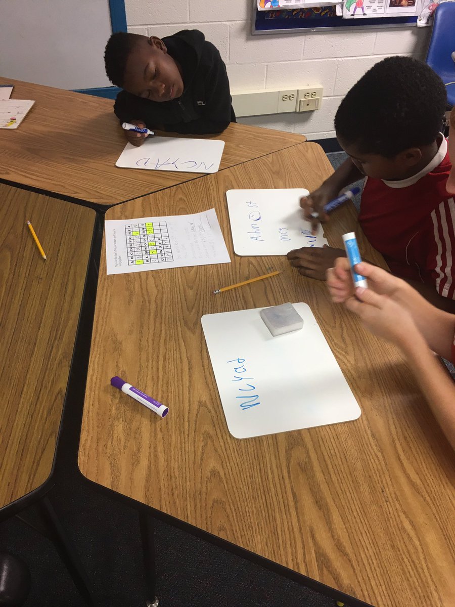AThomasFCPSAA's tweet photo. Teamwork and persistence is what these boys needed to crack the code.  Building leaders!  #NGU #Starpower https://t.co/hr9ABWBaAW