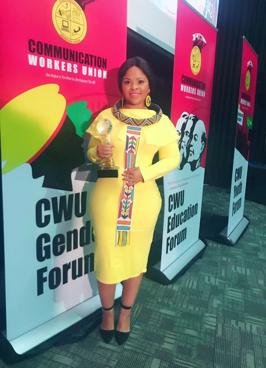 Chriseldalewis's tweet image. Just won an award tonight for my continuing coverage of issues affecting the poor &amp;amp; working class in South Africa. Thank you to the Communication Workers Union for the recognition. My heart lies with communities!
I could not have done it without my colleagues.
✊️

#sabcnews