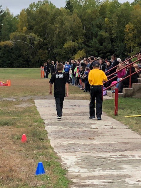 ParkStreetPE's tweet photo. Yesterday at the x-country meet we had an athlete stop and walk with an opponent when he got hurt. Made for one proud and emotional dad at the finish-line :) This story and the  compassion Jordan showed caused a beautiful ripple effect at our school today. #psslearning #physed https://t.co/aEVCpJG0Bw