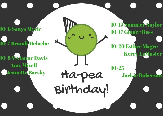 AtlantisRockets's tweet photo. Ha-pea Birthday to our October Birthday staff members! https://t.co/hoj4ava2e7