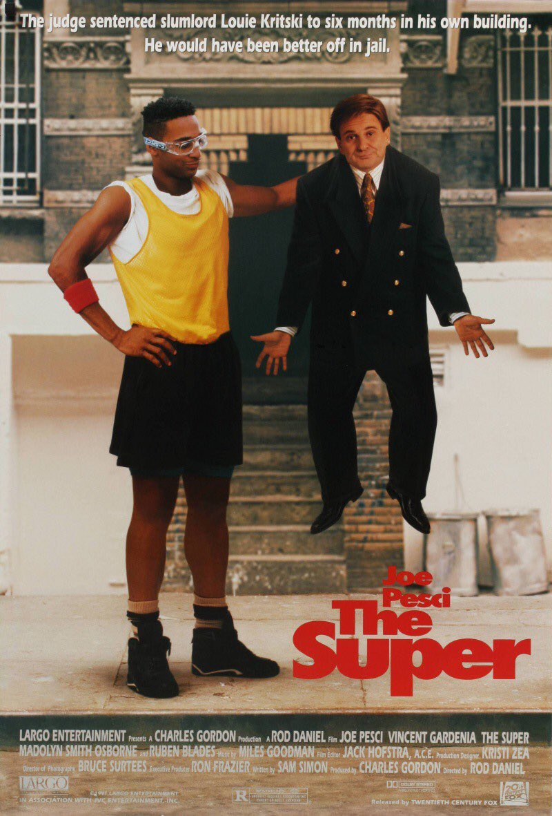 FilmNewsNos's tweet photo. 🎬MOVIE HISTORY: 27 years ago today, October 4, 1991, the movie ‘The Super’ opened in theaters!
#JoePesci #VincentGardenia #RubenBlades #MadolynSmith #StaceyTravis #CaroleShelley #KennyBlank #StevenRodriguez #BeatriceWinde #EileenGalindo https://t.co/cZEOT1P3ZG