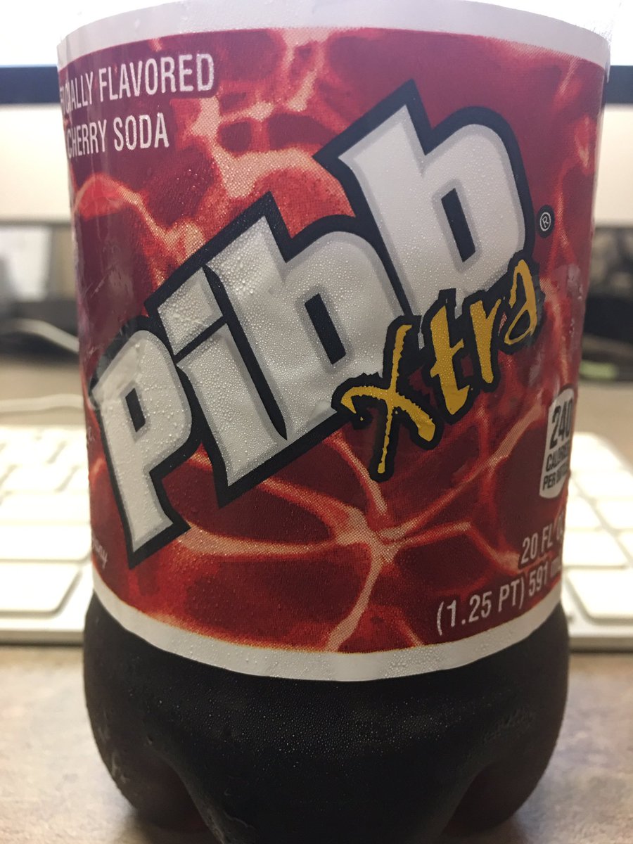 angryworshipguy's tweet photo. I've been drinking Mr. Pibb and now Pibb Xtra for years and just now realized the flavor is "Spicy Cherry"... https://t.co/yZ78KrOJNg
