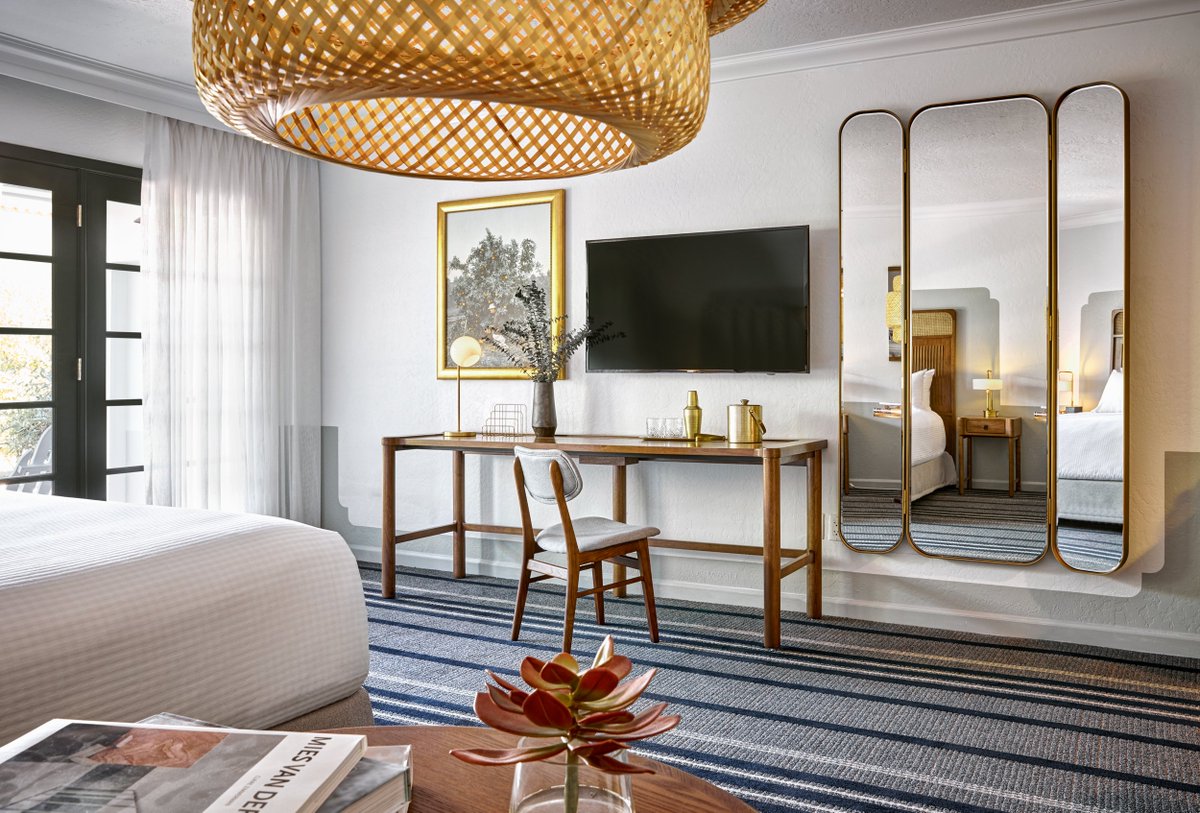 thescottresort's tweet photo. It's official, our new rooms are here and awaiting your arrival. Are you ready for a little #getaway? 🌴#scottsdale #renovation #thescott #travel #design #details https://t.co/9SzFXEH9Bm