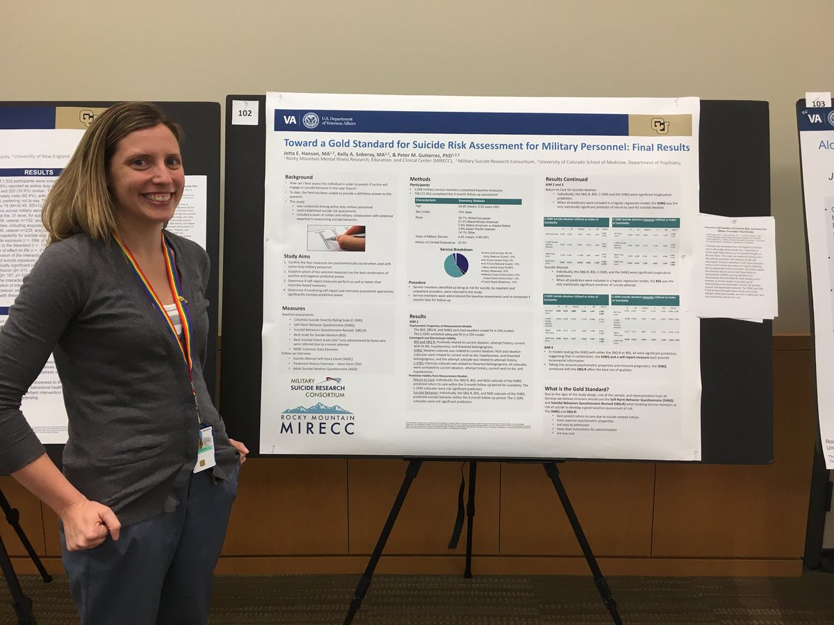 RMIRECC's tweet photo. Toward a gold standard in Suicide risk assessment - important findings presented @MSRC_CoreB #VAResearchDays https://t.co/LZaUBmz3c8