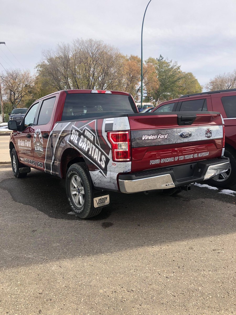 virden_ford's tweet photo. Virden Ford is the Proud Vehicle Partner of the @OilCapsHockey! We thought it was time we updated their ride! Check out the new F-150 for yourself! #differentteamsamedream #capsnation #virdencaps #oilcaps #hockey #local #smalltownbigdreams https://t.co/WxXLR48r24