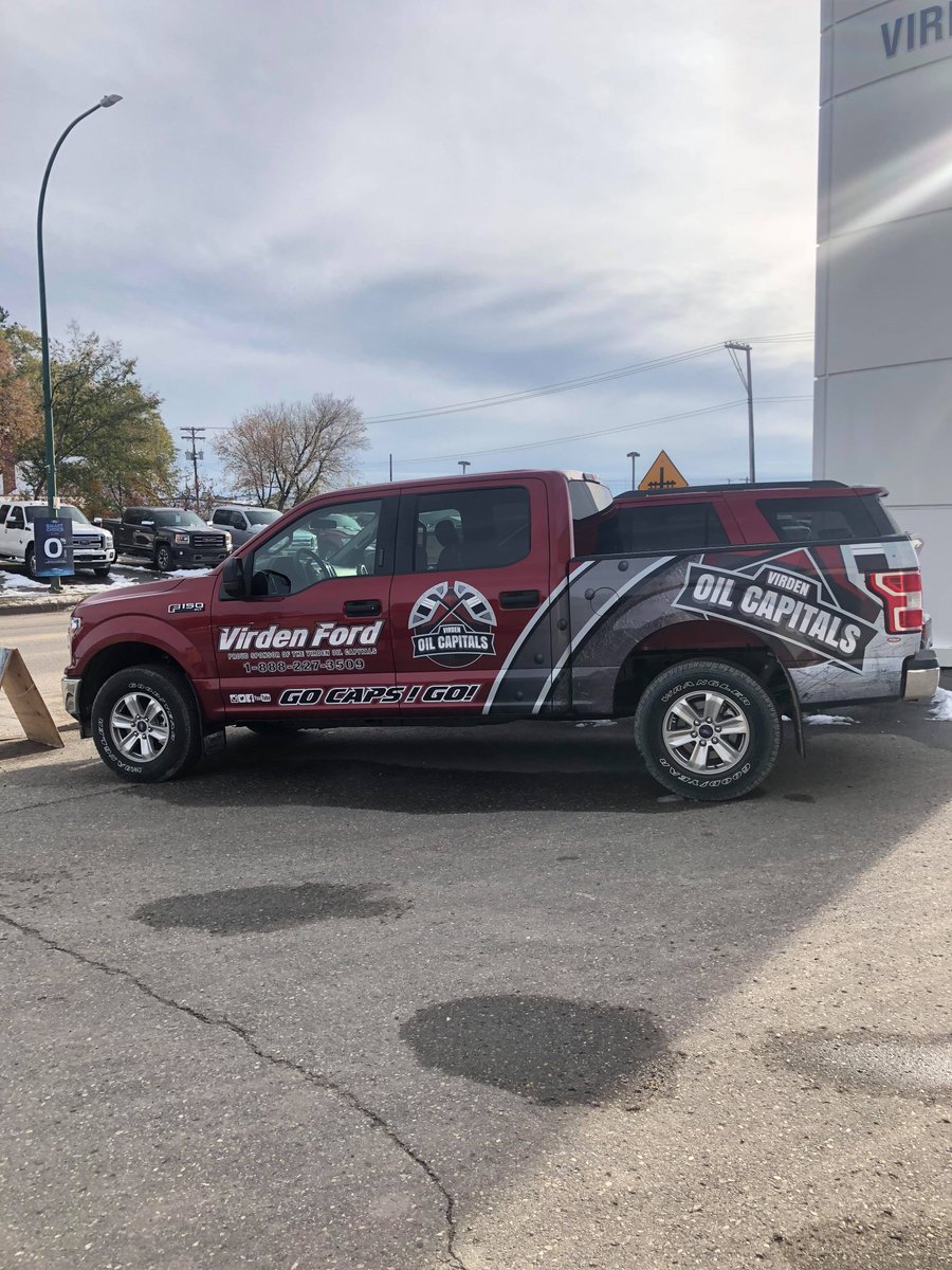 virden_ford's tweet photo. Virden Ford is the Proud Vehicle Partner of the @OilCapsHockey! We thought it was time we updated their ride! Check out the new F-150 for yourself! #differentteamsamedream #capsnation #virdencaps #oilcaps #hockey #local #smalltownbigdreams https://t.co/WxXLR48r24