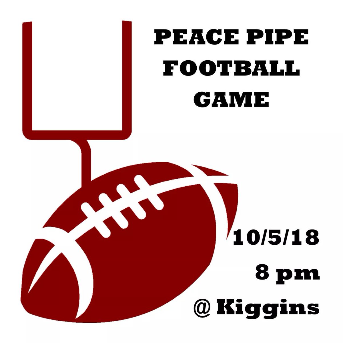 Trappers4T's tweet photo. PEACE PIPE is on FRIDAY 10/5 at 8 pm at Kiggins Bowl.
Pack the stands and cheer on your Trappers!
#T4T #AlwaysATrapper #GuardtheFort https://t.co/0Cq4o4o4Z6
