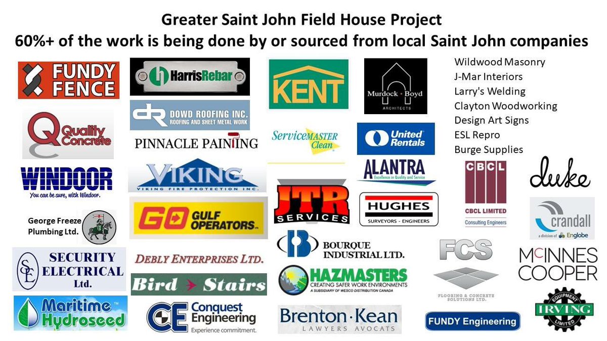 We are very pleased to have so many local companies and workers involved with the SJ Field House Project! @INFC_eng