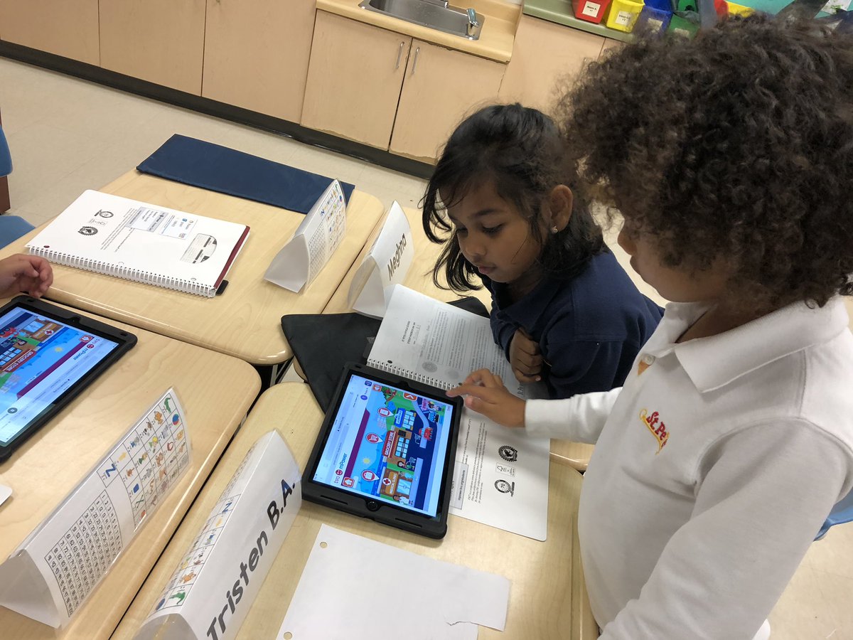 Miss_HAnderson's tweet photo. We explored our MPower accounts today. Who could say no to learning through games! Check it out at home - your childβs account information is in the front of their agendas @stpetersmilton #collaboration #technology #curriculumbased https://t.co/Hpycq5Ga3a