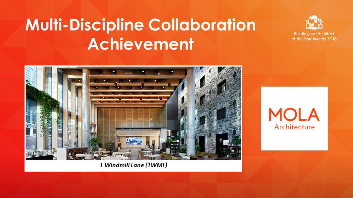 Well done 1 Windmill Lane (1WML) submitted by @MOLA_Arch on winning Multi-Discipline Collaboration Achievement! #BuildingoftheYearIE