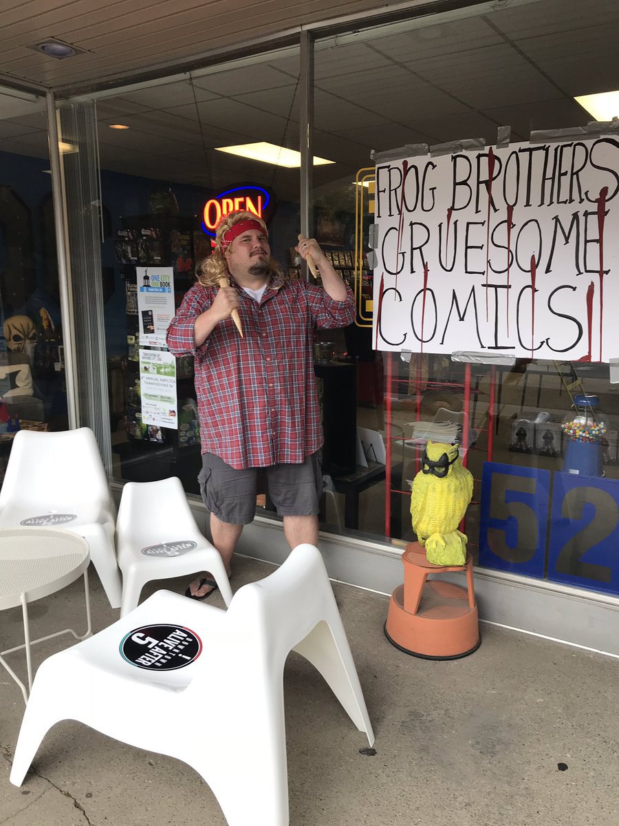 Here at Frog Brothers Gruesome Comics, we fight for Truth, Justice, &amp; The Hamilton Way! <a href="/Corey_Feldman/">Corey Feldman</a> <a href="/JamisonNewland/">Jamison Newlander</a> @HamiltonAA5