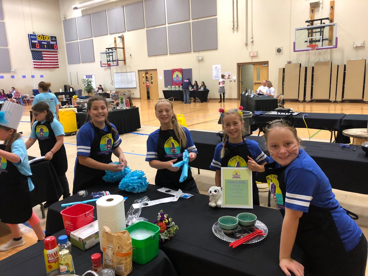 gravesfabfifth's tweet photo. Disney 5th graders competed in a Chef Jr Competition on Sat and took the “Best Use of Local Foods” award home! Great job girls! @spspbl @TEAMDISNEYPod @Bellamaestra6 @MissPohle @FogleDisney5 https://t.co/NCP0OPz2zf