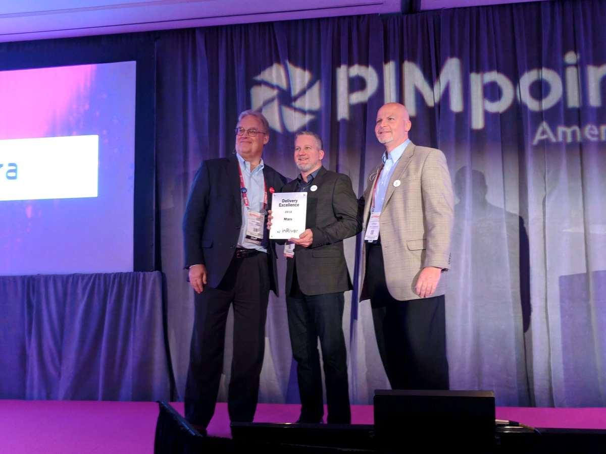 NtaraDigital's tweet photo. Ntara wins the Delivery Excellence Award at @inRiver_PIM #PIMpoint18! https://t.co/Pkwhl2DJfs