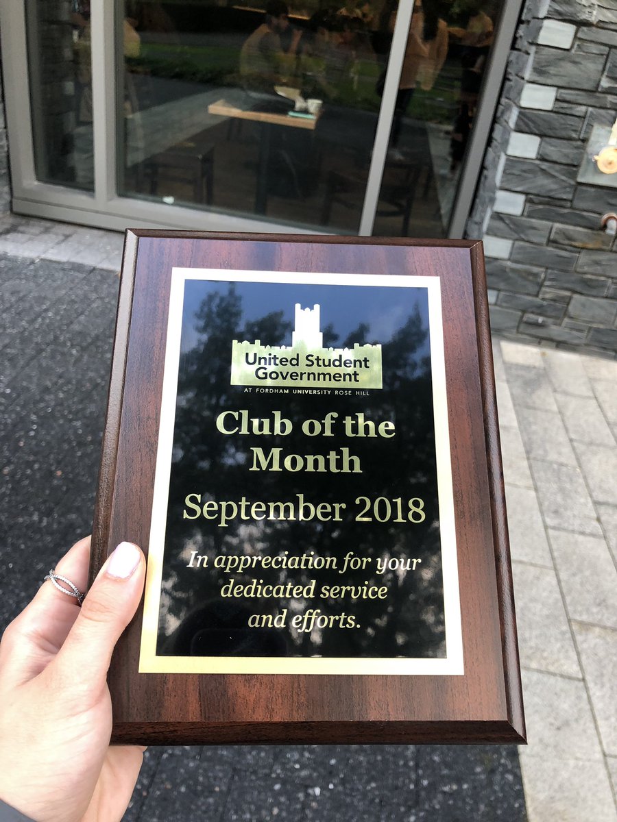 UTDFordham's tweet image. Thank you USG for choosing Up ‘til Dawn as your September 2018 Club of the Month! Thank you to everyone who contributed and supported the cause during Childhood Cancer Awareness Month and our National Recruitment Days! We 💛 St.Jude! #StJude #UpTilDawn #StJudeUTD #FTK #Fordham