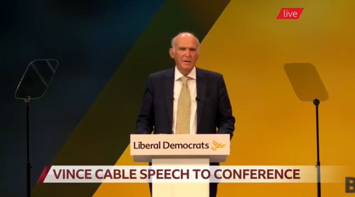 SeeHearVote's tweet photo. The @LibDems went for simple name recognition on the podium itself, but an interesting large backdrop with "Demand better ..." across a range of policy areas. https://t.co/YhGLRkuJ9z