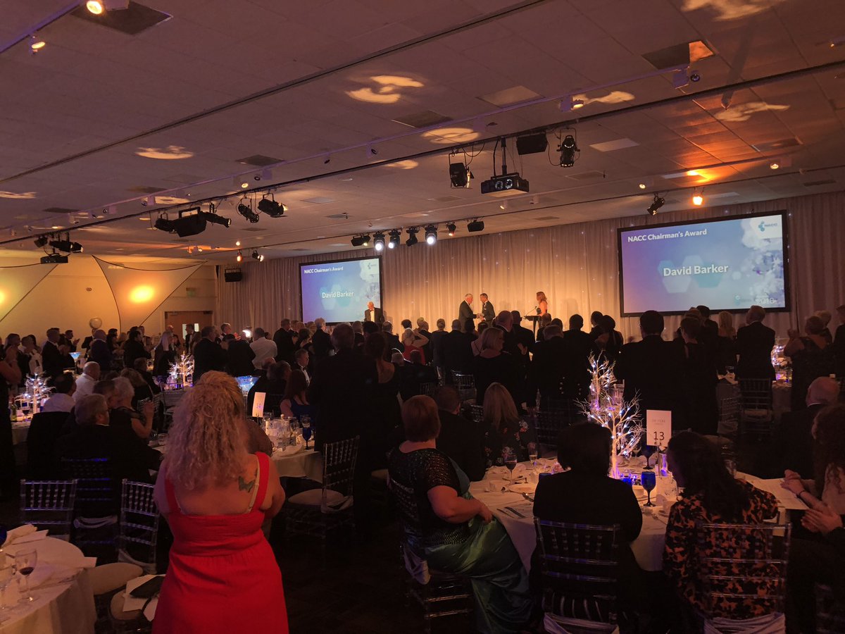 NACCCaterCare's tweet photo. The Chairman’s Award 2018 goes to David Barker! Congratulations!! #NACC2018 #NACCTDF https://t.co/p16hG3SfCV