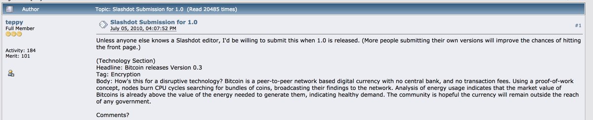 11/ First attempts at making Bitcoin hit Slashdot’s front page