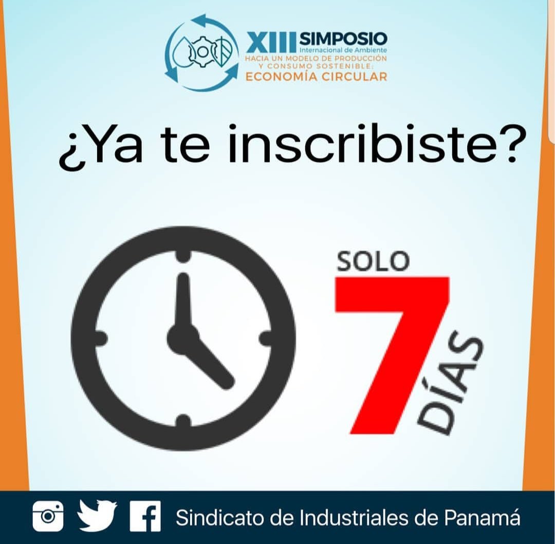 industrialespty's tweet photo. ¿No te has inscrito? Contáctanos! Industria@expoeventos.com.pa   
Sé parte del programa y aprende sobre #economiacircular, qué es y en qué consiste, cómo funciona ante materias primas y el reciclaje. 
#valorandolaindustrianacional
#sostenibilidad 
#MEDIOAMBIENTE https://t.co/aqJTGSffUI