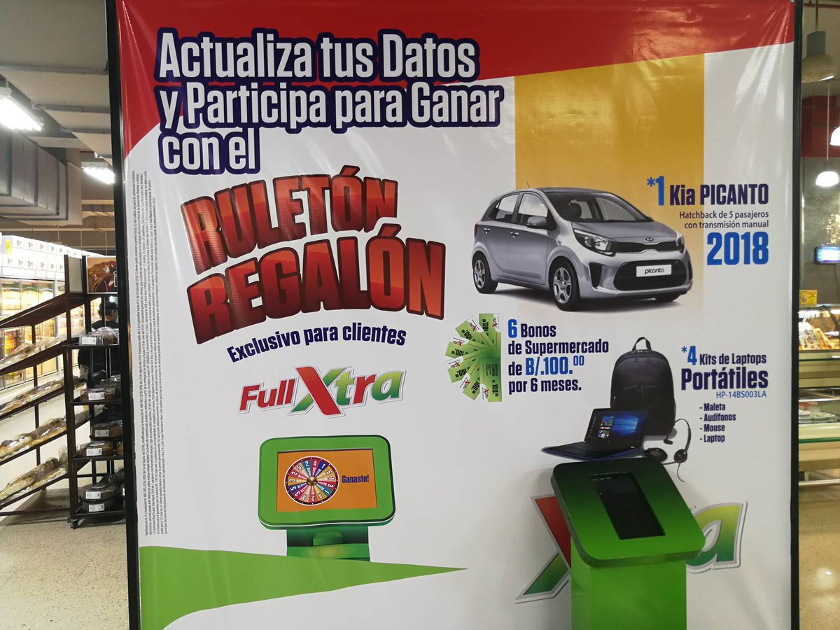 la_cascara's tweet photo. ¡Gana 1 Kia Picanto 2018 con @SuperXtraPanama! Si eres cliente #FullXtra solo tienes que actualizar tus datos en cualquiera de sus sucursales y participar en el Ruletón Regalón! Más información en: https://t.co/6Z8Ymjn8lt https://t.co/AhIj68Qe0T