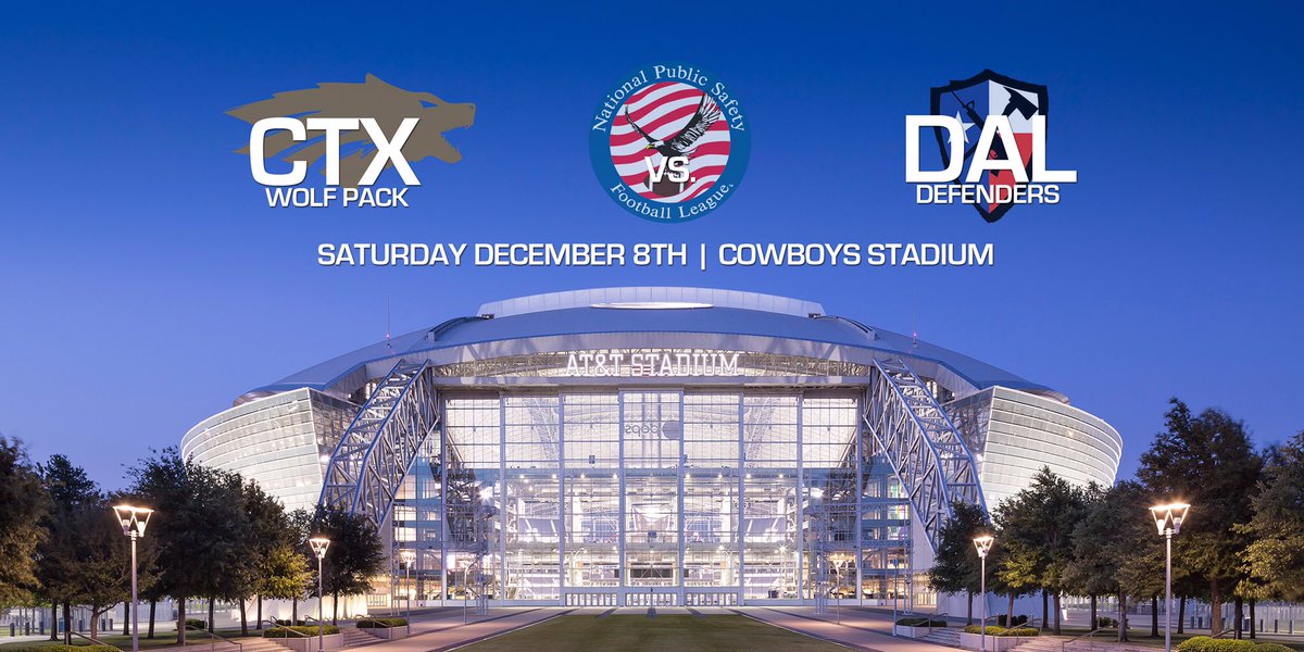 Great job <a href="/DallasDefenders/">Dallas Defenders</a> for getting after this amazing opportunity <a href="/dallascowboys/">Dallas Cowboys</a> @attcenter for our classic rivalry and exposure for our community and <a href="/NPSFL/">National Public Safety Football League</a>.