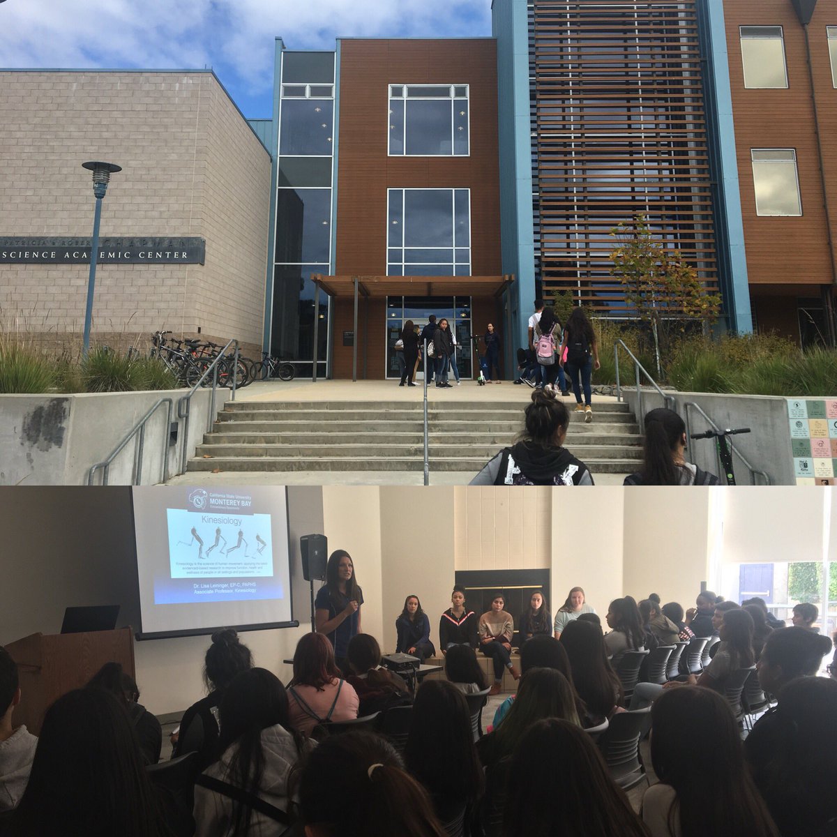 We are excited that our <a href="/CareerReadyGrad/">FresnoCareerReady</a> Health and Human Services Pathway students are considering the kinesiology department at <a href="/CSUMB/">Cal State Monterey Bay</a> !  Dr. Leininger, from Fresno, gives students an overview of college and career possibilities in exercise science and wellness studies.