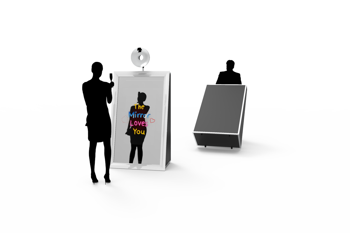 fotomastercom's tweet photo. Mirror Me Booth. One of Foto Master's hottest invention. Buy & Rent at events. Fast ROI! For more info: https://t.co/ym2XJZJZbe #mirrormebooth #fastROI #buyphotobooth #fotomaster #selfiemirror https://t.co/KESaR4AnYs