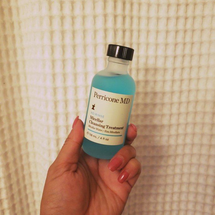 I was not a fan of micellar cleansers.  i had tried several and they left a filmy residue. Got this #perriconeMD sample from #influenster and I'm a convert! Easily removes daily grime and I feel so much cleaner after. No dryness, no gross film. Live!