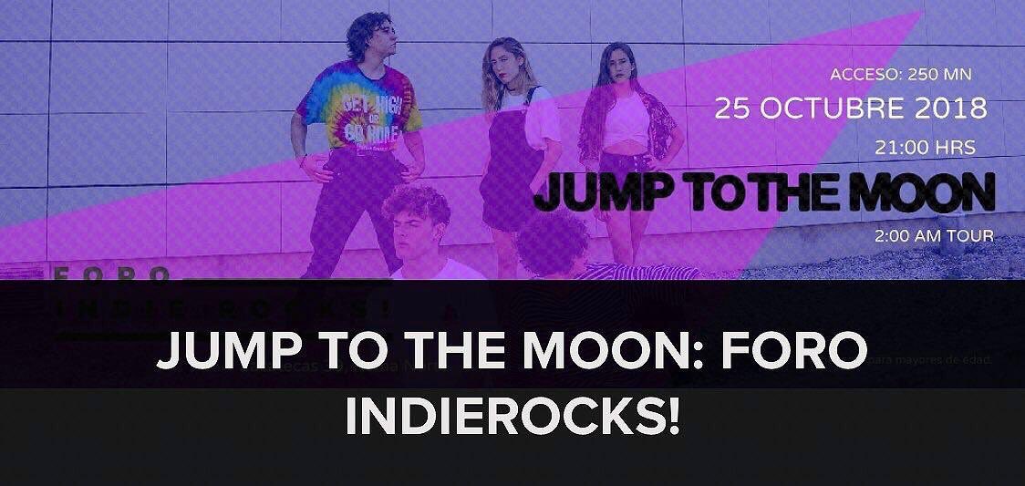 Este 25 de Octubre vamos a disfrutar el concierto de la banda sensación de España <a href="/weareJTTM/">Jump to the Moon</a> en el <a href="/ForoIndierocks/">Foro Indie Rocks!</a> #CDMX 🎧

Consigue tus accesos aquí: jumptothemoon.boletia.com