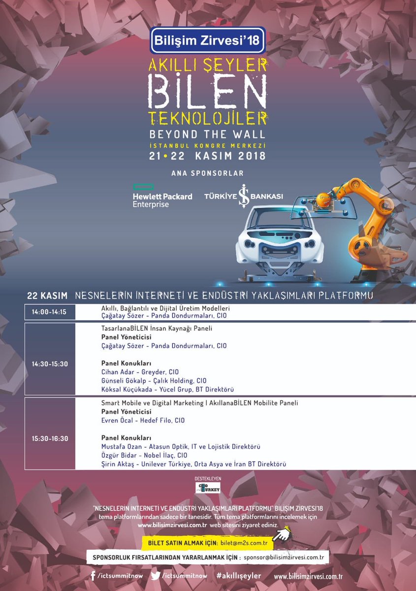 22 Kasım’da Bilişim Zirvesi’ndeyiz #AkıllıŞeyler #cioturkey