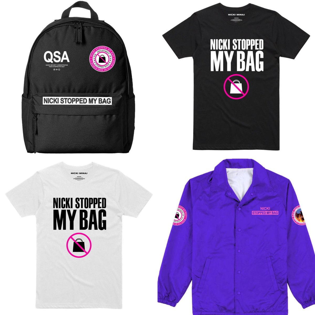 PopCrave's tweet image. In retaliation for Cardi B’s accusation that @NickiMinaj tried to “stop her bag,” Minaj released official “Nicki Stopped My Bag” merch.