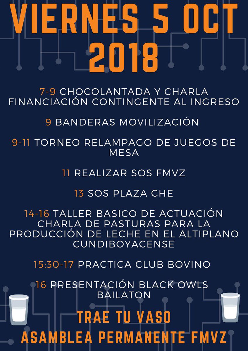 ComunicadosFMVZ's tweet photo. Vamos temprano por una chocolatanda 😋 y en la tarde por un canelazo 🤤 ¿Quien se apunta FMVZ 🙌🏼? Participemos!! #SOSFMVZ #SOSUniversidadPública #SOSUN https://t.co/SoJFEQGuwS